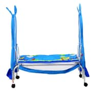 Baby Plus Baby Swing Cradle Cum Crib With Removable Mosquito Net - Blue