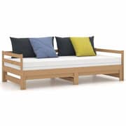 Vidaxl Pull-out Day Bed Honey Brown Solid Pinewood 2x Vidaxl Pull-out Day Bed Honey Brown Solid Pinewood 2x