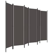 Vidaxl 6-panel Room Divider Anthracite 300x180 Cm Vidaxl 6-panel Room Divider Anthracite 300x180 Cm