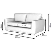Galaxy Design Krikby 2 Seater Sofa Velvet Fabric Galaxy Design Krikby 2 Seater Sofa Velvet Fabric