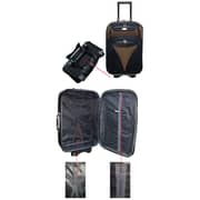 Visit Eva 4pc Nylon Soft Luggage Trolley Bags Set Black