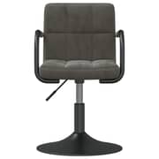 Vidaxl Swivel Dining Chairs 2 Pcs Dark Grey Velvet Vidaxl Swivel Dining Chairs 2 Pcs Dark Grey Velvet