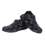 Woodland Men Black Leather Sandals 42