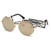 Guess GU7606-32G-57 Women's Sunglass Gold/Brown Mirror Metal