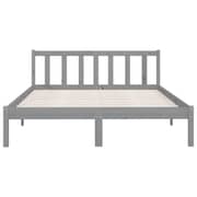 vidaXL Bed Frame Grey Solid Pinewood 160x200 cm