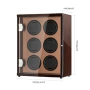 Chiyoda Watch Winder For Men's And Women's Automatic With Six Mabuchi Motor Gloss Brown Chiyoda Watch Winder For Men's And Women's Automatic With Six Mabuchi Motor Gloss Brown