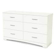 Asghar Furniture - Riley 6-Drawer Double Dresser - White