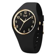 Ice Glam Black Gold Numbers Small 3H Women Watch