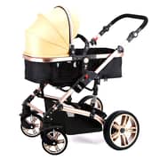 Teknum 3 IN 1 Pram Stroller Khaki + Sunveno Diaper Bag Black + Hooks