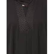 Look Style Casual Abaya with Matching Sheila Black Small - LS1504/S