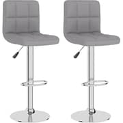Vidaxl Bar Stools 2 Pcs Light Grey Fabric Vidaxl Bar Stools 2 Pcs Light Grey Fabric