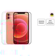 Smart I12BNPD Clear Case For iP 12Pro/12 + Screen Protector + Wall Charger White