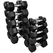HEX RUBBER DUMBBELLS SET 2.5KG to 25KG with Heavy Duty Dumbbell Rack/Miracle Fitness2.5kg to 25kg Hex Dumbbell with Commercial Rack2.5kg to 25kg Hex Dumbbell with Commercial Rack