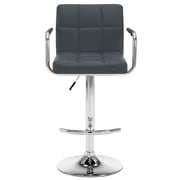 Vidaxl Bar Stools 2 Pcs Grey Faux Leather Vidaxl Bar Stools 2 Pcs Grey Faux Leather