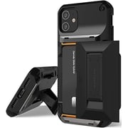 Vrs Design Damda Glide Hybrid Designed For Iphone 11 Case Cover Wallet [semi Automatic] Slider Credit Card Holder Slot [3-4 Cards] & Kickstand - Black