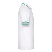 Fruit Of The Loom Premium Tipped Polo White/kelly Green Small Fruit Of The Loom Premium Tipped Polo White/kelly Green Small