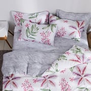 King Size Bedding Set of 6 Pcs Leaves Design