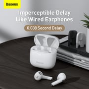 Baseus E8 Wireless Bluetooth 5.0 TWS Earbuds Waterproof IPX5- White Baseus E8 Wireless Bluetooth 5.0 TWS Earbuds Waterproof IPX5- White