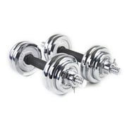 H Pro Dumbbells Set| Adjustable Dumbbells Weights Set Of Two Dumbbells For Weight Lifting Home Gym Equipment Workouts Chrome 30kg
