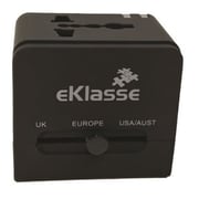 Eklasse Universal Travel Adapter With 2xUSB 5V/2.1A Black EKTA2U03XM Eklasse Universal Travel Adapter With 2xUSB 5V/2.1A Black EKTA2U03XM
