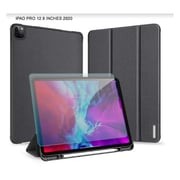 Max & Max MXIP12B TriFold Smart Folio Case With Pencil Holder& Tempered Glass For iPad Pro 12.9