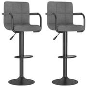 Vidaxl Bar Stools 2 Pcs Light Grey Fabric Vidaxl Bar Stools 2 Pcs Light Grey Fabric