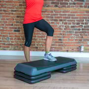 ULTIMAX Professional Aerobic Stepper Height Adjustable Aerobic Stepper with 3-steps fitness stepper for home fitness studio and office-110 cm Black ULTIMAX Professional Aerobic Stepper Height Adjustable Aerobic Stepper with 3-steps fitness stepper for home fitness studio and office-110 cm Black