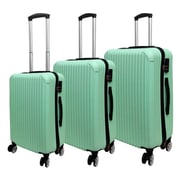 Highflyer Trinity Series Trolley Luggage Bag 3Pc Green TH-019-3PCABS