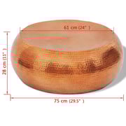 vidaXL Hammered Aluminium Coffee Table Brass/Copper Colour vidaXL Hammered Aluminium Coffee Table Brass/Copper Colour