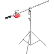 Coopic L2188 Stainless Steel Boom Light Stand Max Height 71inch/180cm With 88inch/224cm Holding Arm, 4 Kilograms Counter Weight Light Stand For Monolight Strobe Light Ring Light Softbox And More
