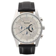 Titan Octane Black Leather Analog Men Watch T9322SL02 Titan Octane Black Leather Analog Men Watch T9322SL02