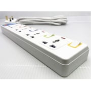Narken 13a Standard Grounding 4 Gang Electrical Extension Socket With Fuse Protector 4 Way 3 Meter Cable (4 Way 3 Meter) Narken 13a Standard Grounding 4 Gang Electrical Extension Socket With Fuse Protector 4 Way 3 Meter Cable (4 Way 3 Meter)
