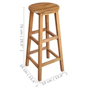 Vidaxl Bar Chairs 2 Pcs Solid Acacia Wood Vidaxl Bar Chairs 2 Pcs Solid Acacia Wood