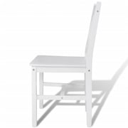 vidaXL Dining Chairs 4 pcs White Pinewood vidaXL Dining Chairs 4 pcs White Pinewood