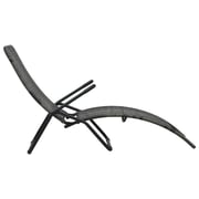 Vidaxl Folding Sun Lounger Poly Rattan Grey Vidaxl Folding Sun Lounger Poly Rattan Grey