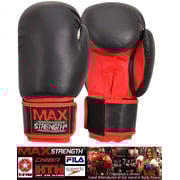 X Max Strength Boxing Gloves 16oz and Curved Focus Pads MMA Boxing Kick Training Hook & Jabs Pro Set Multi Colors (Red/Black, 16oz) X Max Strength Boxing Gloves 16oz and Curved Focus Pads MMA Boxing Kick Training Hook & Jabs Pro Set Multi Colors (Red/Black, 16oz)