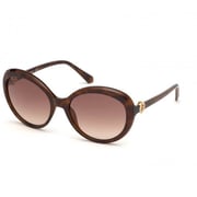 Swarovski SK0204-52F-58 Women's Sunglasses Dark Havana/Gradient Brown