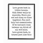 Stupell Industries The Stupell Home Decor Collection Love Grows Best In Little Houses Framed Giclee Texturized Art