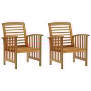 Vidaxl Garden Chairs 2 Pcs Solid Acacia Wood Vidaxl Garden Chairs 2 Pcs Solid Acacia Wood