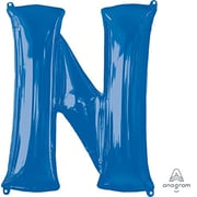 Anagram Letter N Blue Foil Balloon, 34 Anagram Letter N Blue Foil Balloon, 34