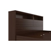 Engineered Wood Bed With Storage Queen Bed with Mattress Walnut
