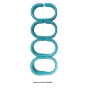 Feelings 12pcs Plastic Shower Curtain Rings Blue