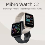 Mibro C2 Smart Watch 1.69 Touch Control HD Screen 24H Heart Rate & Sleep Monitoring SpO2 20 Sports Mode Fitness Watch 2ATM Waterproof - Black