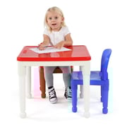 Tot Tutors 2-in-1 Plastic Lego Compatible Activity Table With 2 Chairs