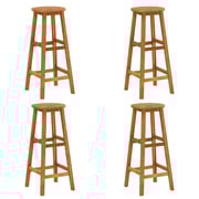 Vidaxl Bar Stools 4 Pcs Solid Acacia Wood Vidaxl Bar Stools 4 Pcs Solid Acacia Wood