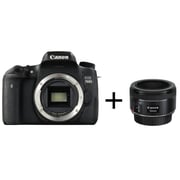 Canon EOS 760D DSLR Camera Black Body Only + EF 50mm F/1.8 STM Lens