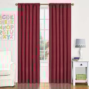 Eclipse Blackout Curtains For Bedroom - Kendall Insulated Darkening Single Panel Rod Pocket Window Treatment Living Room, 42