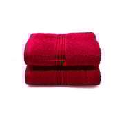 Rahalife 100% Cotton|2-piece Hand Towel Set 40x70 Cm|maroon|classic Collection Rahalife 100% Cotton|2-piece Hand Towel Set 40x70 Cm|maroon|classic Collection
