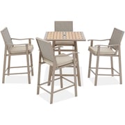 Danube Home Luna Bar Set 4 + 1 Brown-Table : 90x90x105 cm Chair : 59x65x121.5 cm Danube Home Luna Bar Set 4 + 1 Brown-Table : 90x90x105 cm Chair : 59x65x121.5 cm