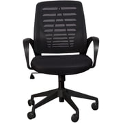 Mahmayi Sleekline 1004 Task Office Chair, Adjustment Height - Castor Wheel Chair - Black/Silver